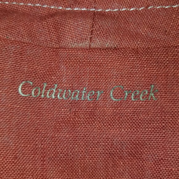 Coldwater Creek Open Front Dress Jacket Size P10 Burnt Orange - Picture 3 of 4